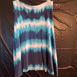 a.n.a. Blue Tie Dye Skirt